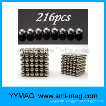 5mm 216pcs silver color magnetic sphere